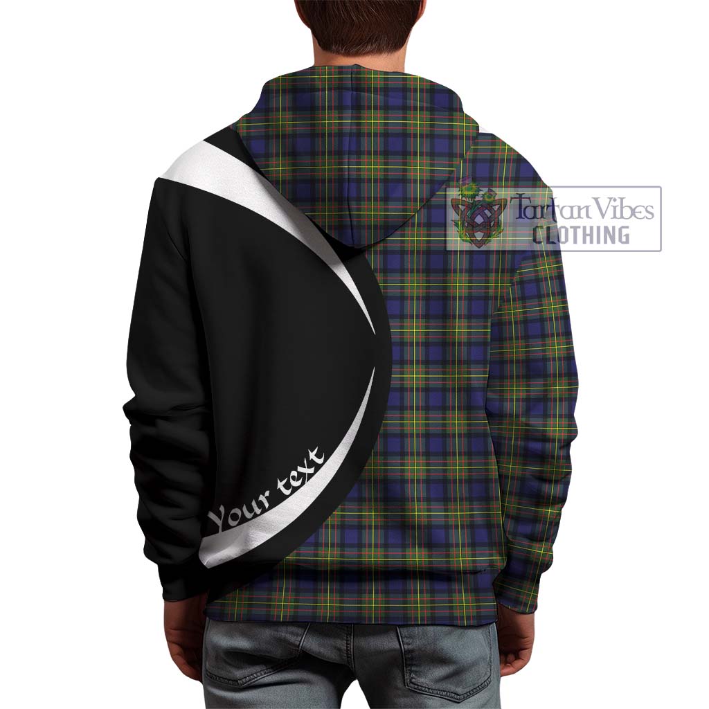 Tartan Vibes Clothing MacLaren Modern Tartan Hoodie with Family Crest Circle Style