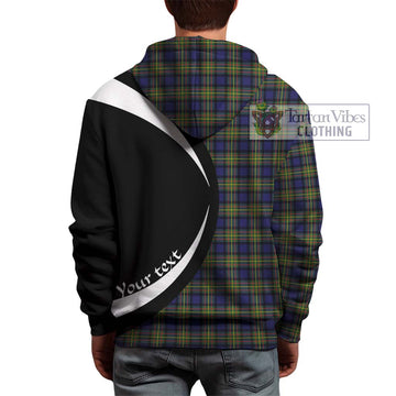 MacLaren Modern Tartan Hoodie with Family Crest Circle Style