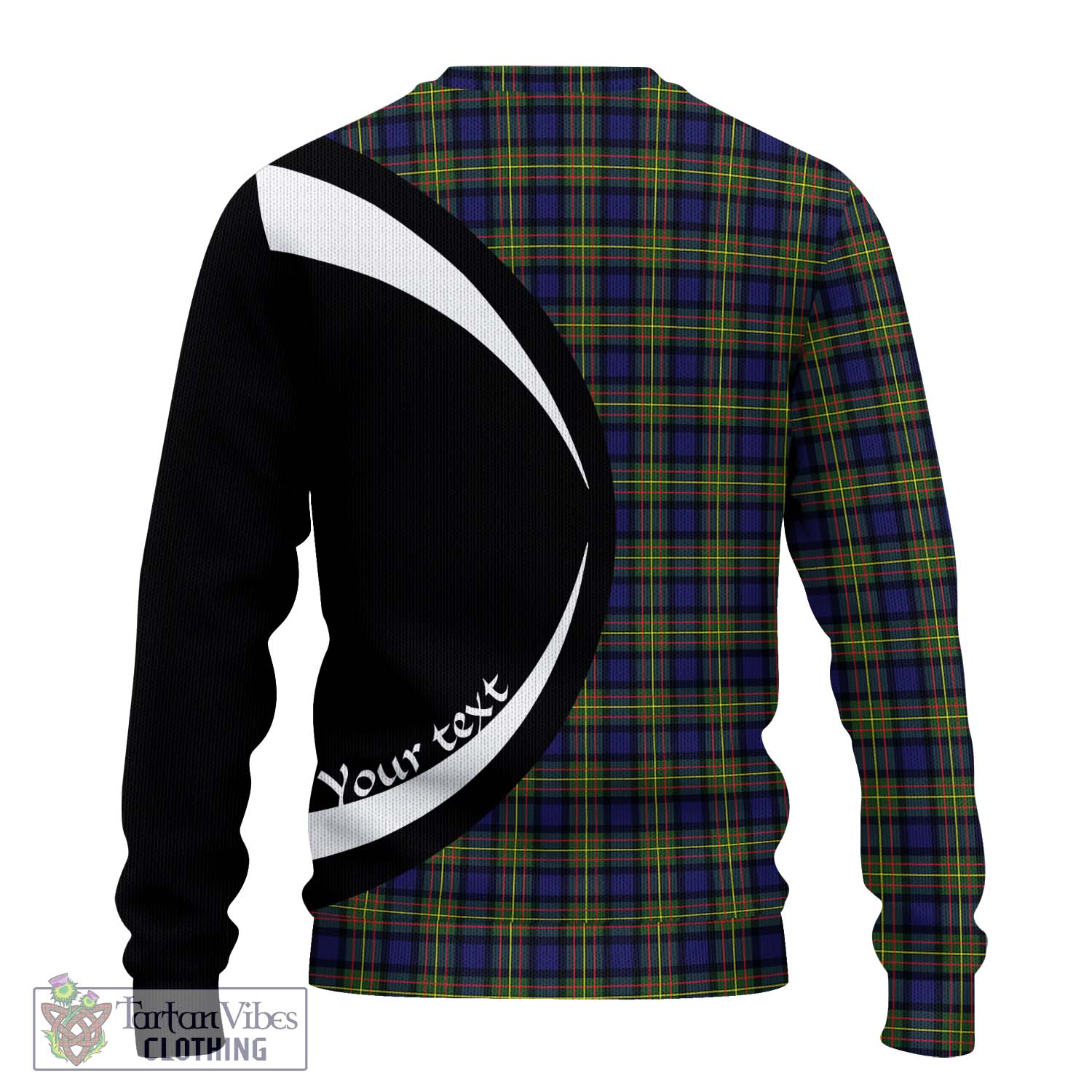 MacLaren Modern Tartan Knitted Sweater with Family Crest Circle Style - Tartan Vibes Clothing