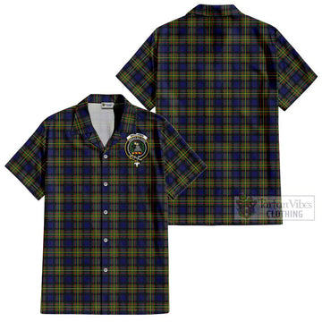 MacLaren Modern Tartan Cotton Hawaiian Shirt with Family Crest