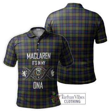 MacLaren Modern Tartan Polo Shirt with Family Crest DNA In Me Style