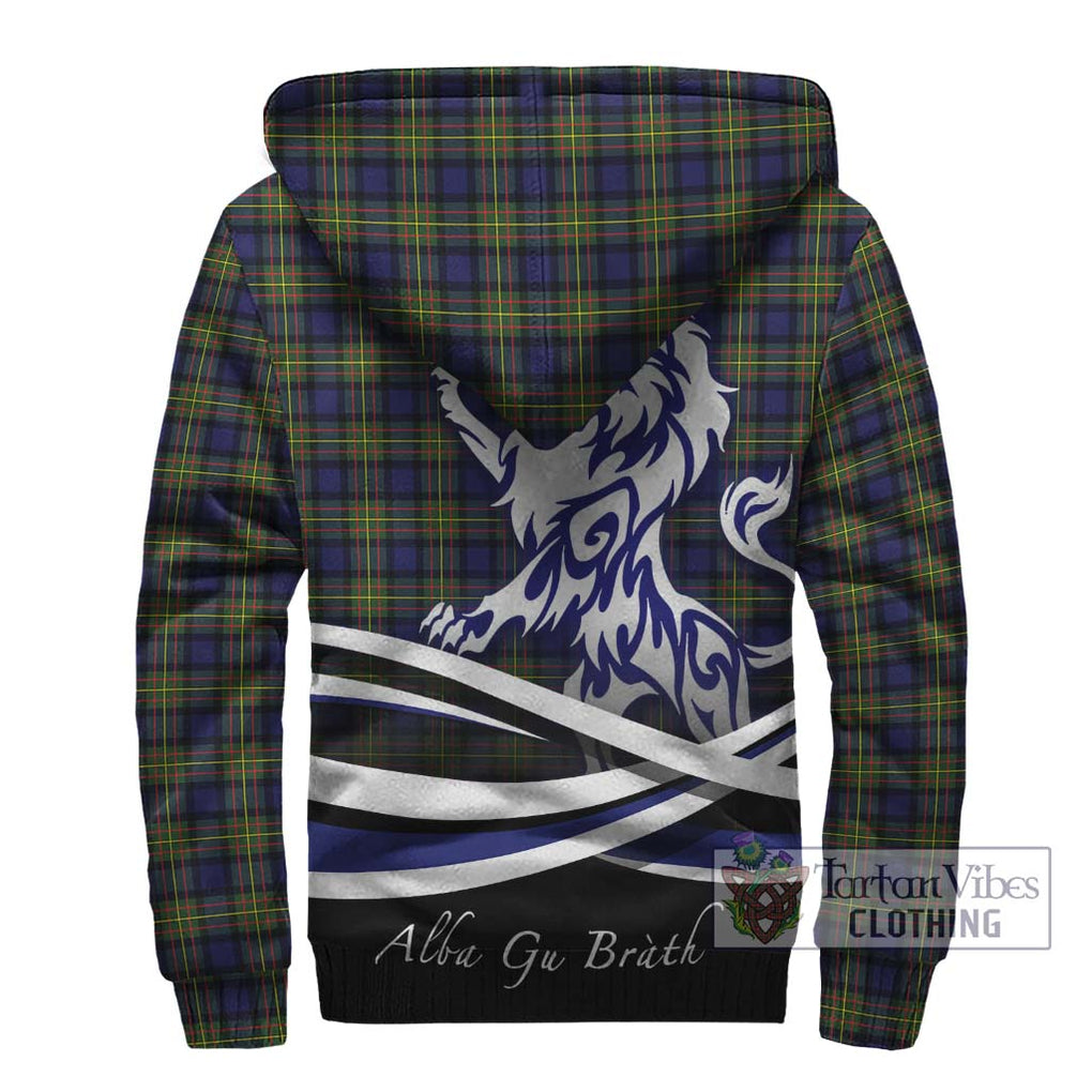 MacLaren Modern Tartan Sherpa Hoodie with Alba Gu Brath Regal Lion Emblem - Tartanvibesclothing Shop