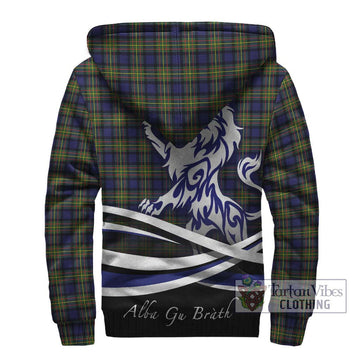 MacLaren Modern Tartan Sherpa Hoodie with Alba Gu Brath Regal Lion Emblem