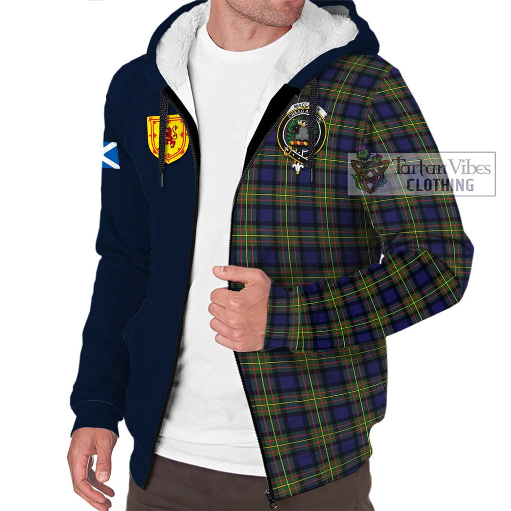 Tartan Vibes Clothing MacLaren Modern Tartan Sherpa Hoodie with Scottish Lion Royal Arm Half Style