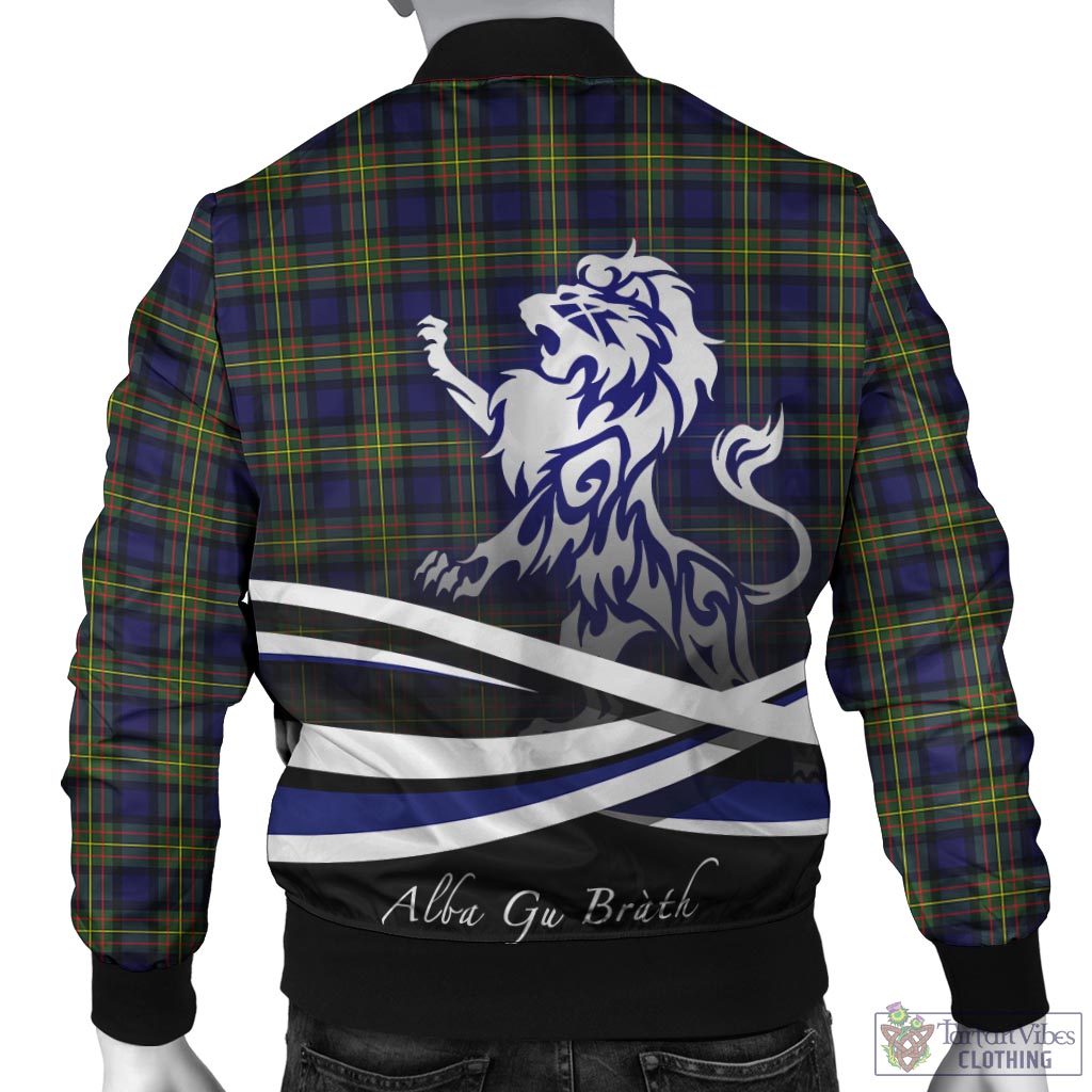 Tartan Vibes Clothing MacLaren Modern Tartan Bomber Jacket with Alba Gu Brath Regal Lion Emblem