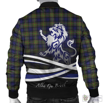 MacLaren Modern Tartan Bomber Jacket with Alba Gu Brath Regal Lion Emblem