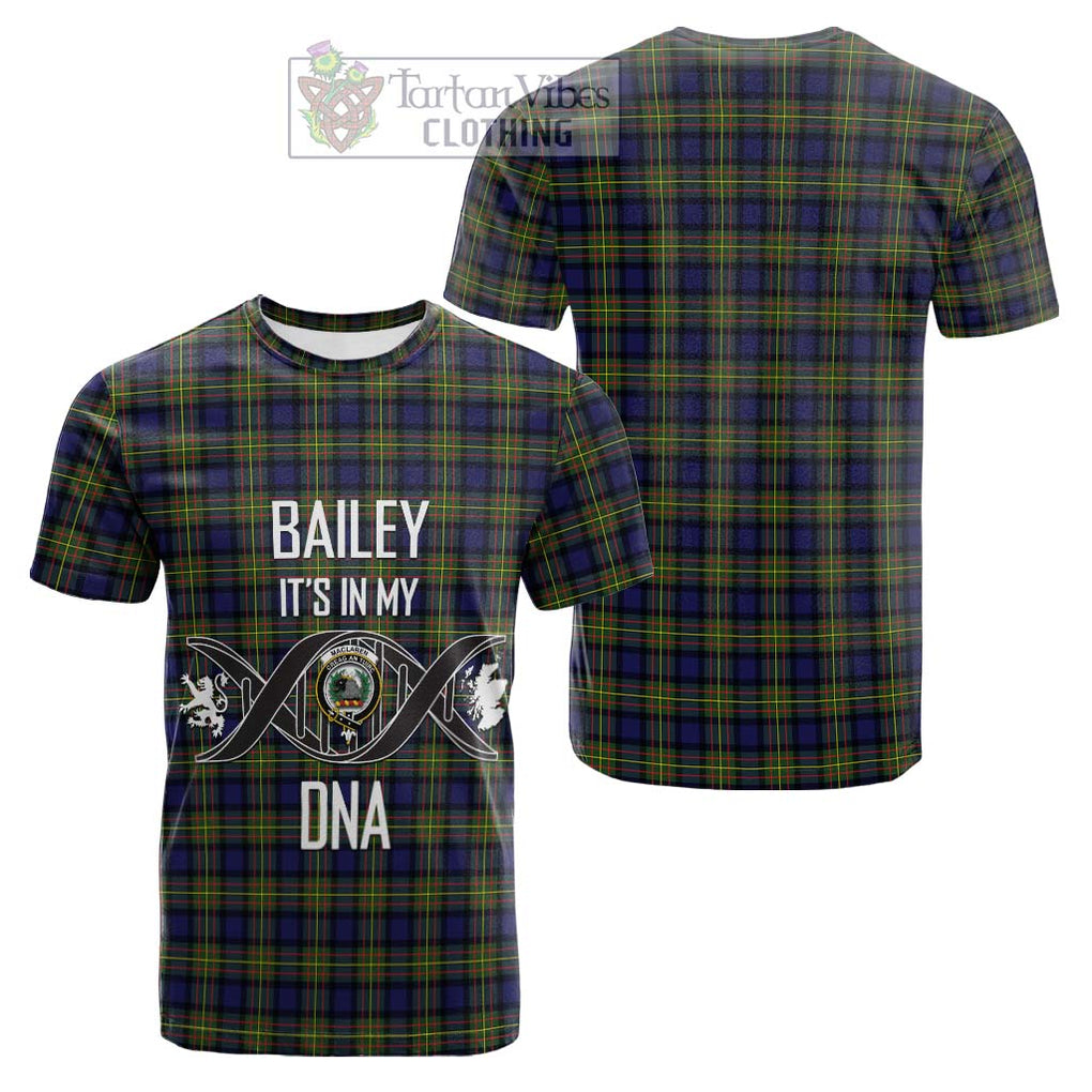 Tartan Vibes Clothing MacLaren Modern Tartan Cotton T-shirt with Family Crest DNA In Me Style