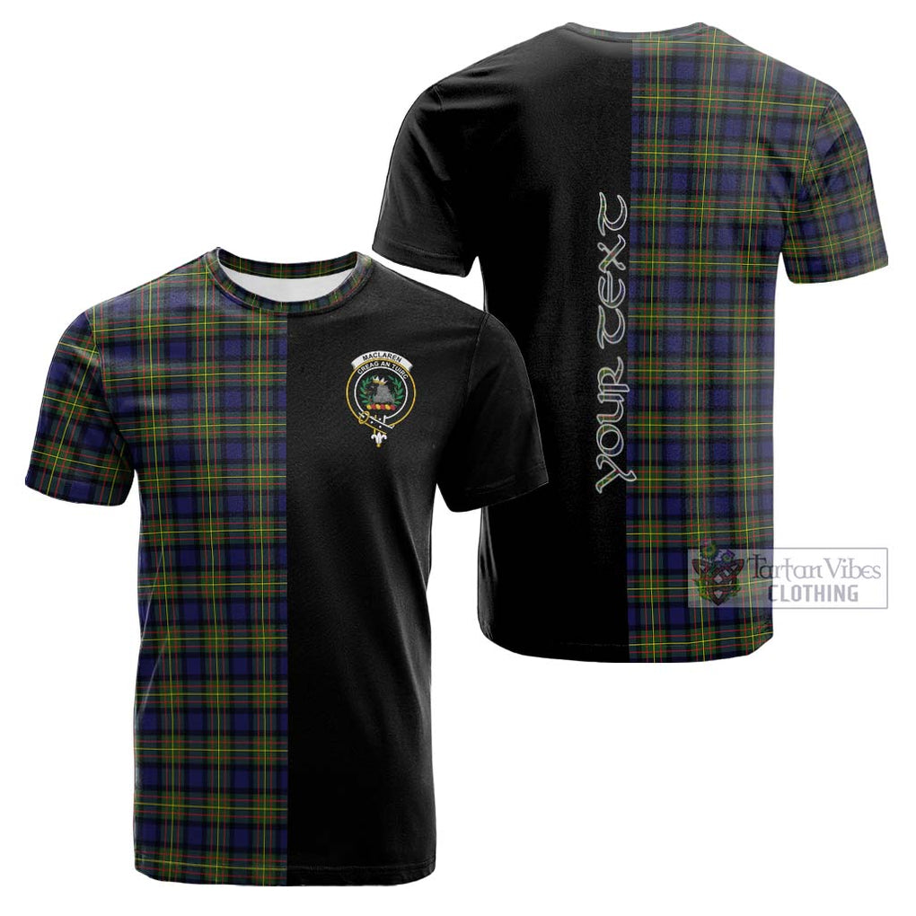 Tartan Vibes Clothing MacLaren Modern Tartan Cotton T-shirt with Family Crest and Half Of Me Style