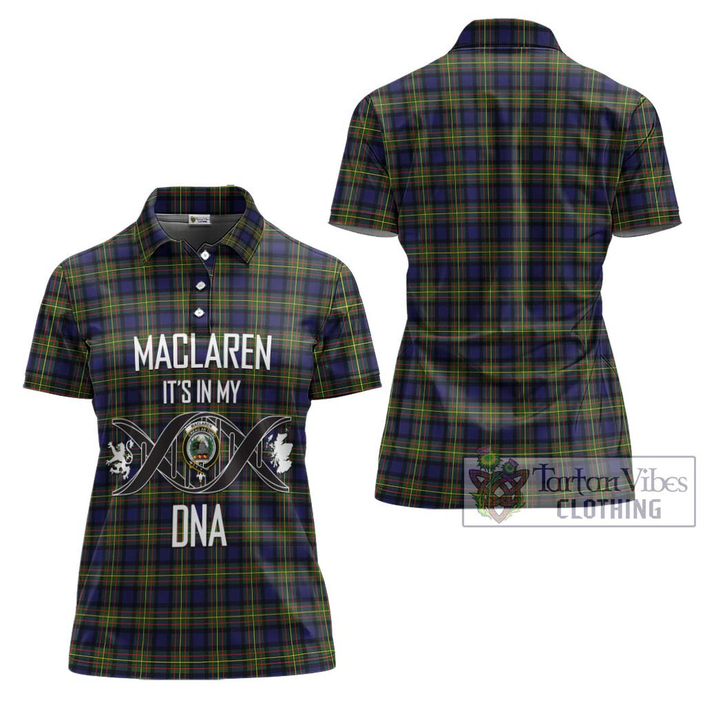 MacLaren Modern Tartan Women's Polo Shirt with Family Crest DNA In Me Style - Tartanvibesclothing Shop