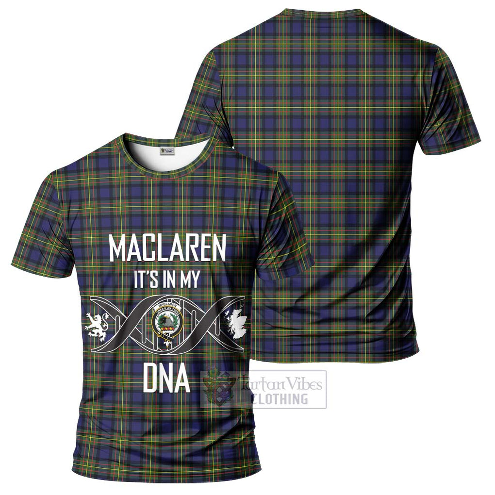 MacLaren Modern Tartan T-Shirt with Family Crest DNA In Me Style - Tartan Vibes Clothing