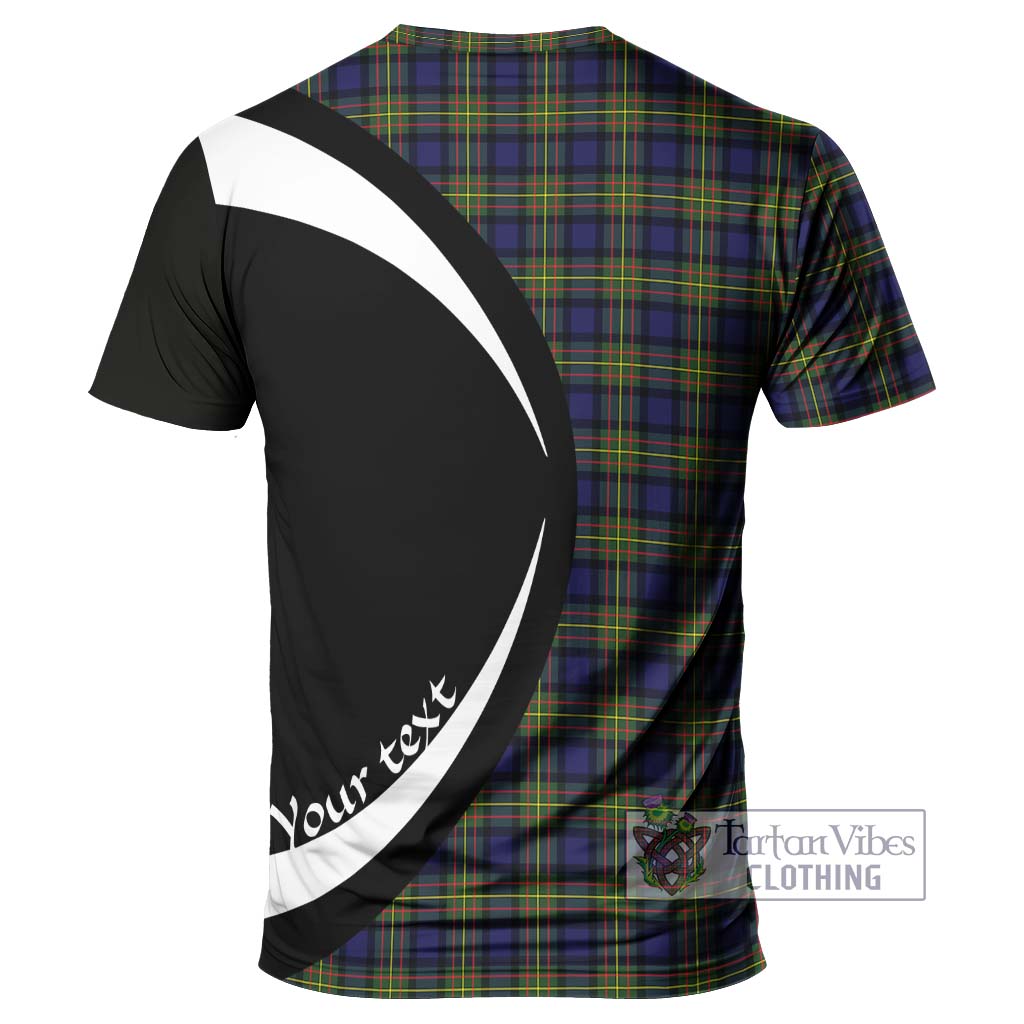 Tartan Vibes Clothing MacLaren Modern Tartan T-Shirt with Family Crest Circle Style