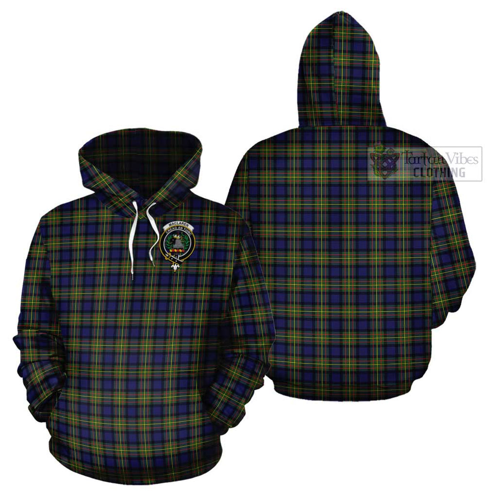 MacLaren Modern Tartan Cotton Hoodie with Family Crest Pullover Hoodie - Tartan Vibes Clothing