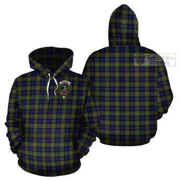 MacLaren Modern Tartan Cotton Hoodie with Family Crest