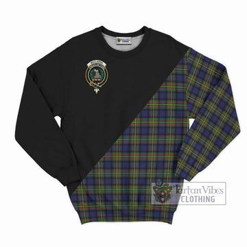 MacLaren Modern Tartan Sweatshirt with Family Crest and Military Logo Style