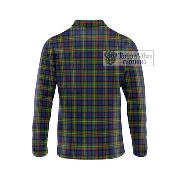 MacLaren Modern Tartan Long Sleeve Polo Shirt with Family Crest DNA In Me Style