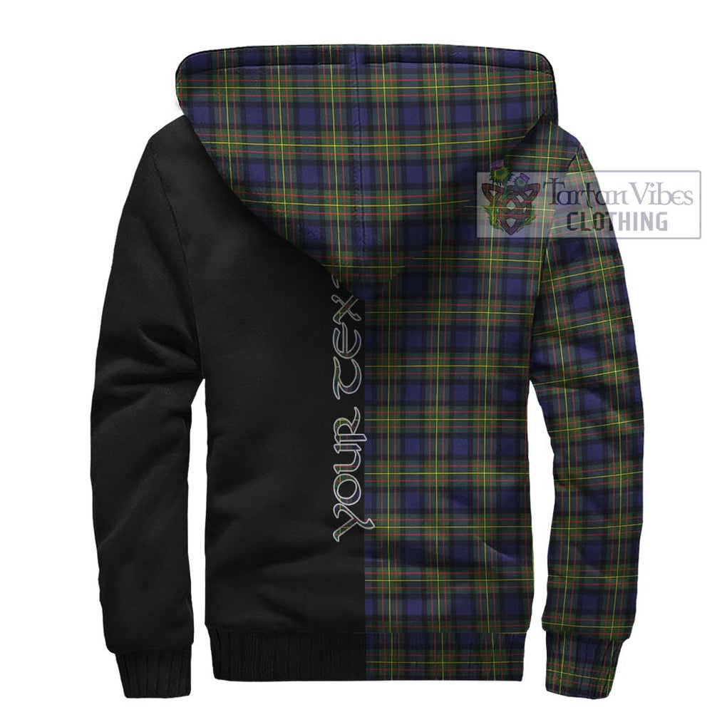 MacLaren Modern Tartan Sherpa Hoodie with Family Crest and Half Of Me Style - Tartanvibesclothing Shop