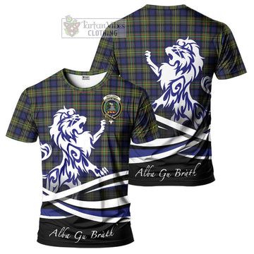 MacLaren Modern Tartan Cotton T-shirt with Alba Gu Brath Regal Lion Emblem