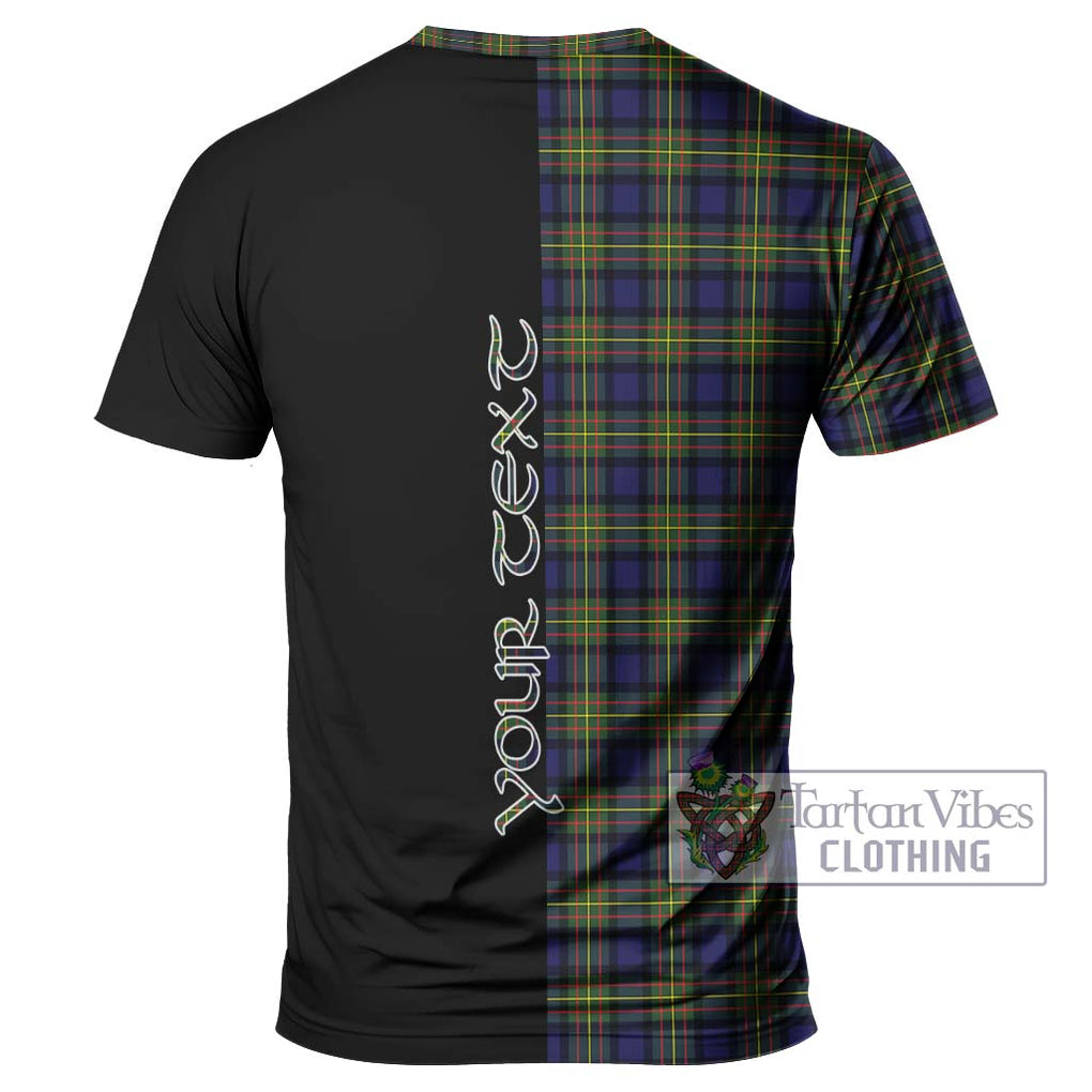 MacLaren Modern Tartan T-Shirt with Family Crest and Half Of Me Style - Tartanvibesclothing Shop