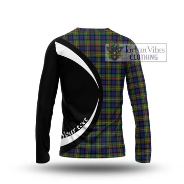 MacLaren Modern Tartan Long Sleeve T-Shirt with Family Crest Circle Style