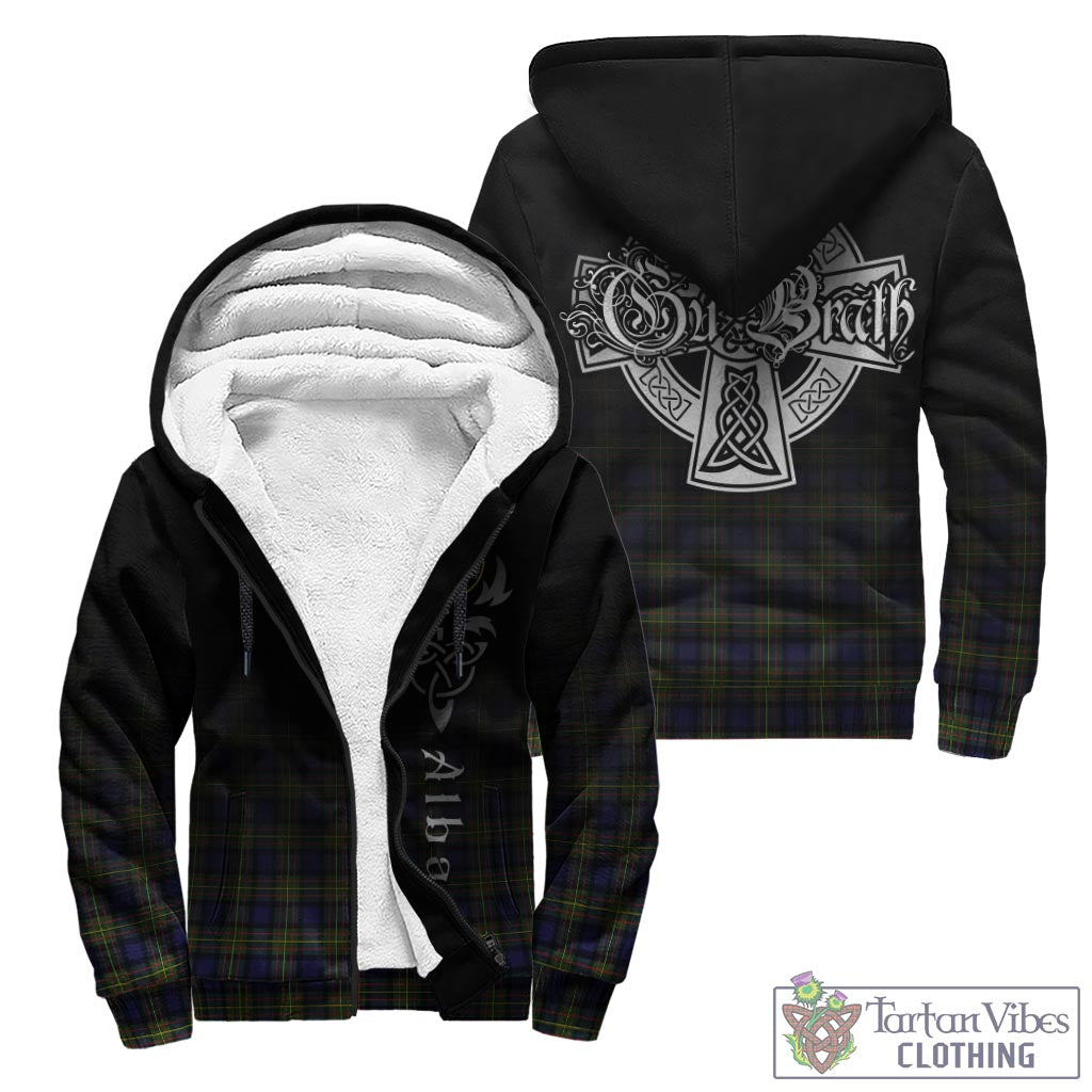 Tartan Vibes Clothing MacLaren Modern Tartan Sherpa Hoodie Featuring Alba Gu Brath Family Crest Celtic Inspired