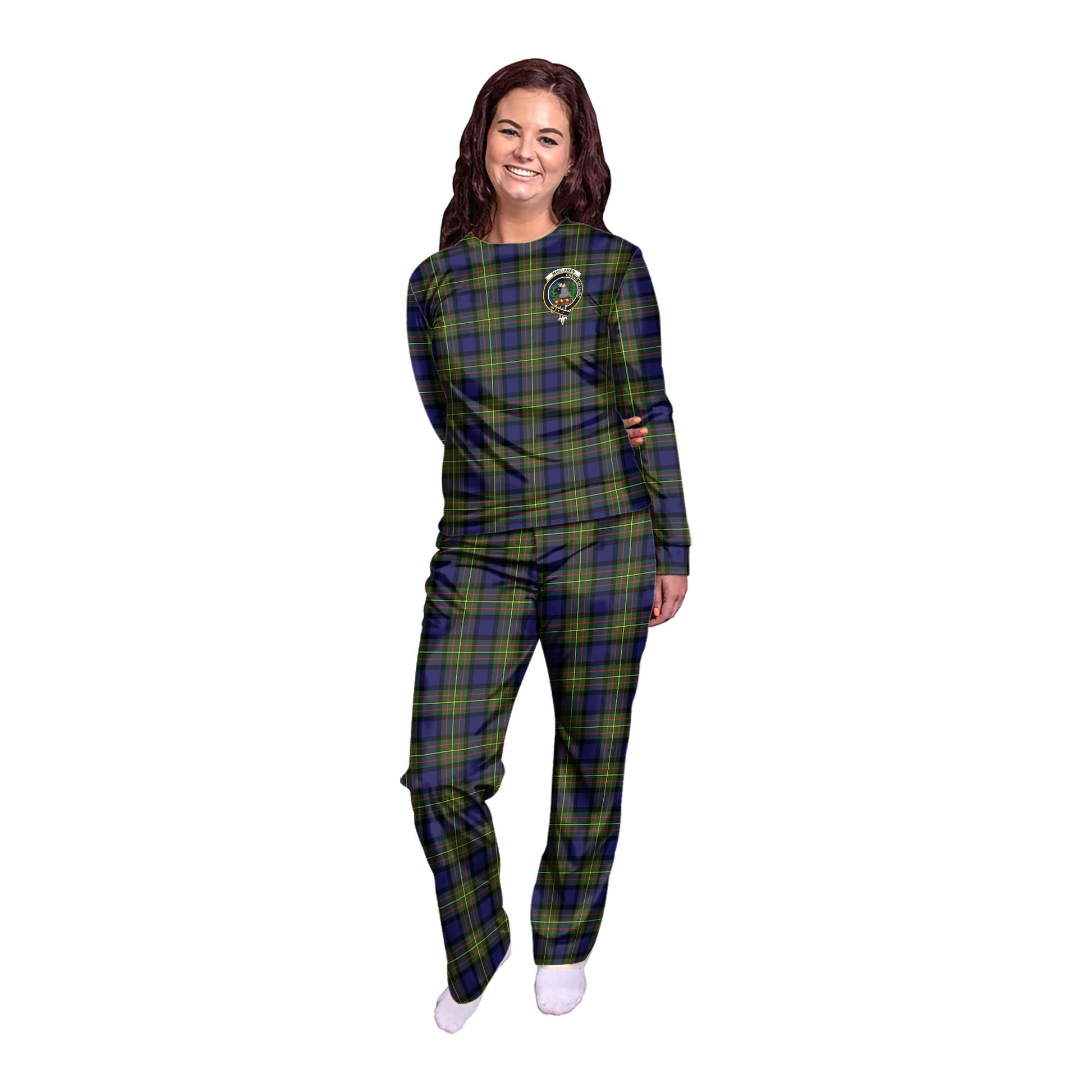 MacLaren Modern Tartan Pajamas Family Set with Family Crest - Tartanvibesclothing