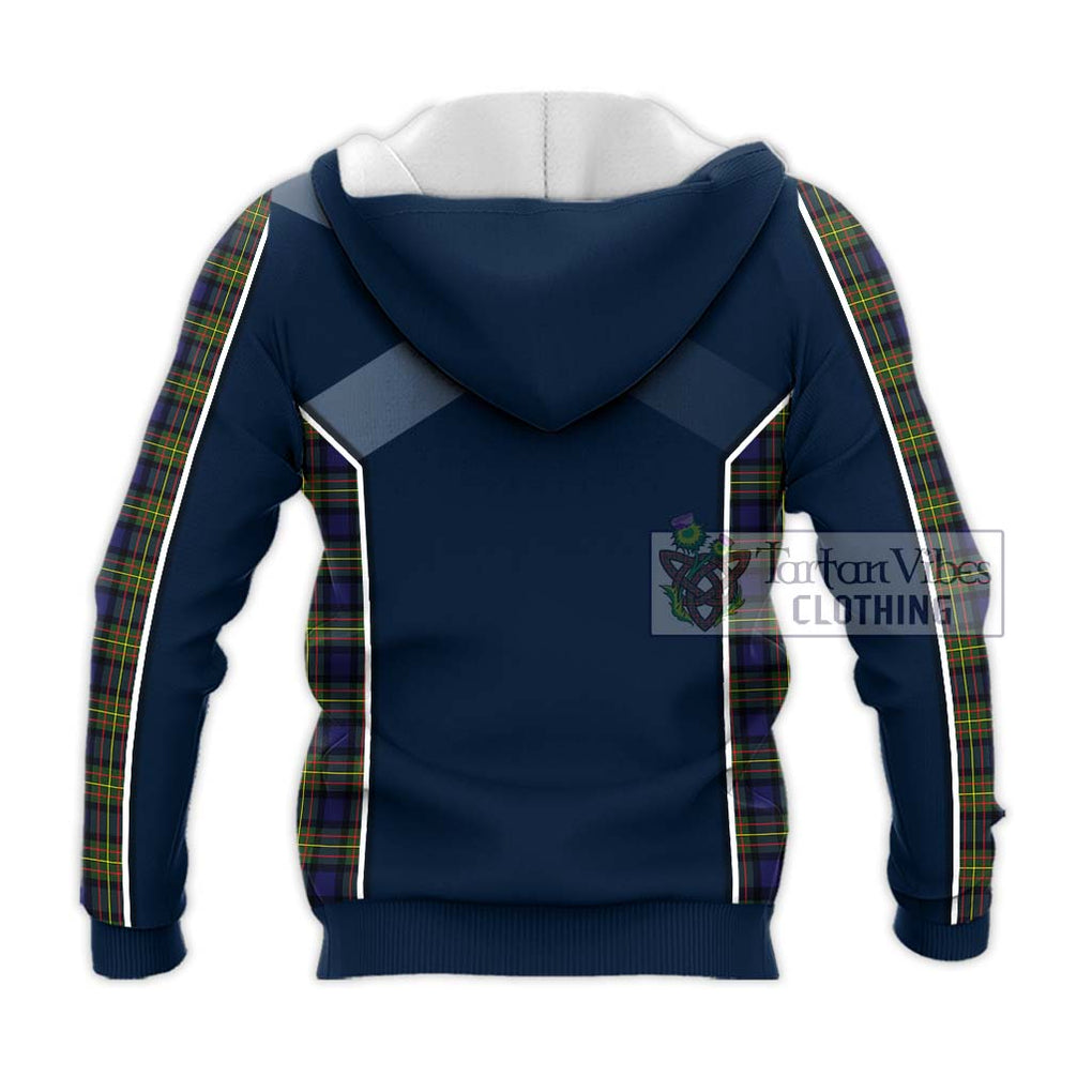 MacLaren Modern Tartan Knitted Hoodie with Family Crest and Lion Rampant Vibes Sport Style - Tartan Vibes Clothing