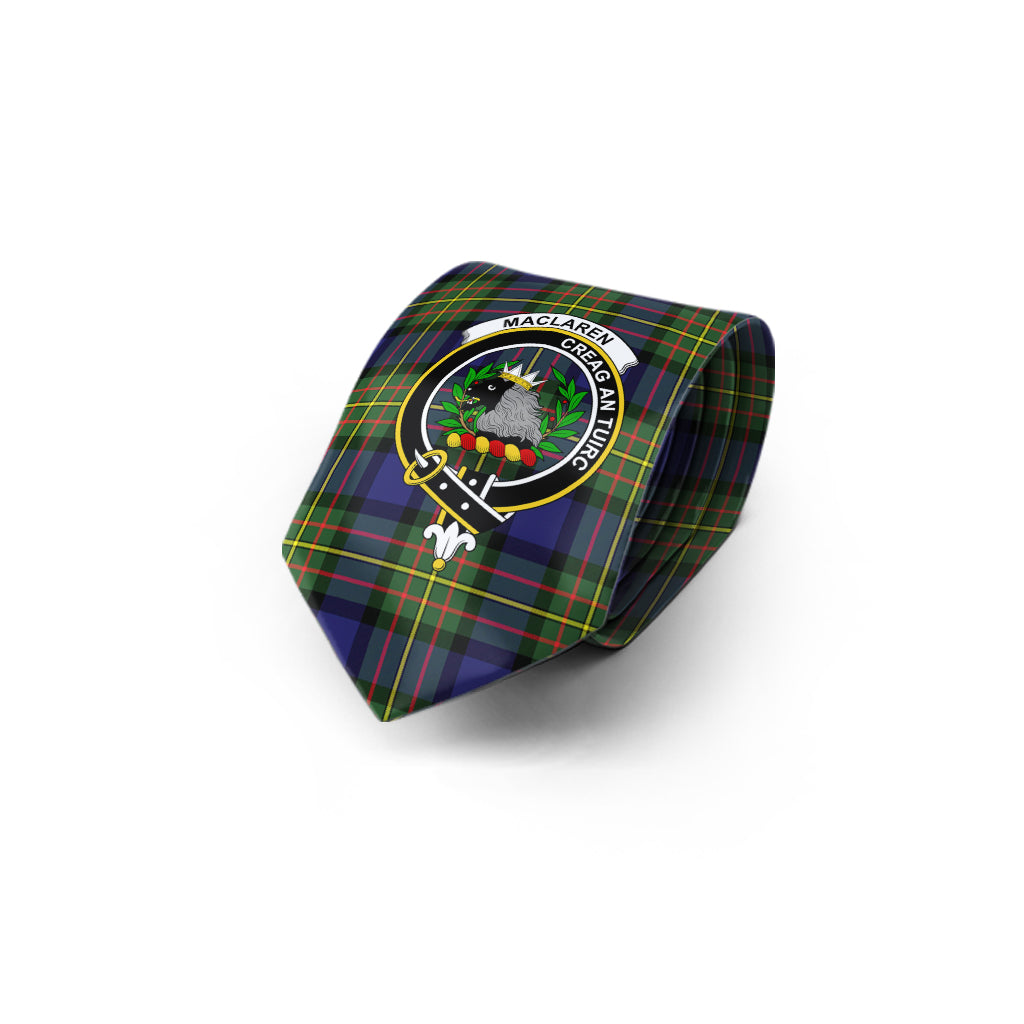 MacLaren Modern Tartan Classic Necktie with Family Crest - Tartan Vibes Clothing