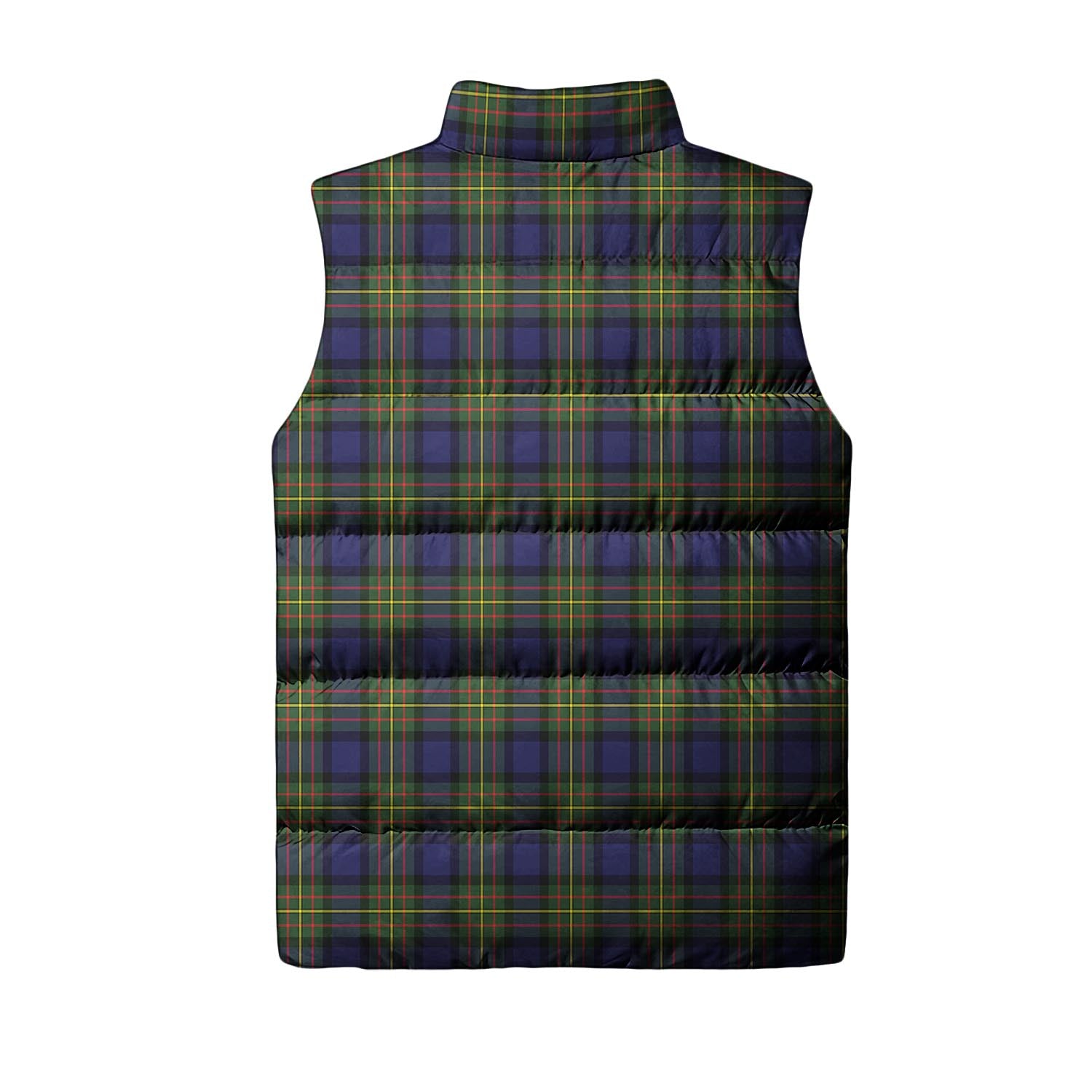 MacLaren Modern Tartan Sleeveless Puffer Jacket with Family Crest - Tartanvibesclothing