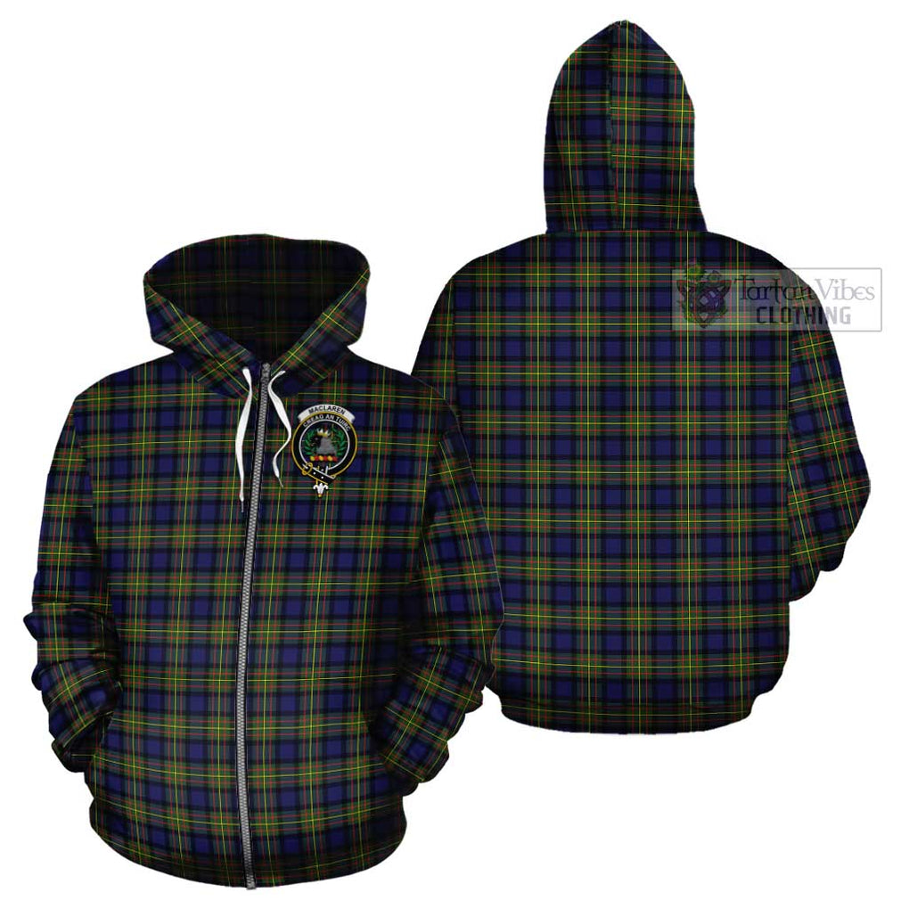 MacLaren Modern Tartan Cotton Hoodie with Family Crest Zip Hoodie - Tartan Vibes Clothing