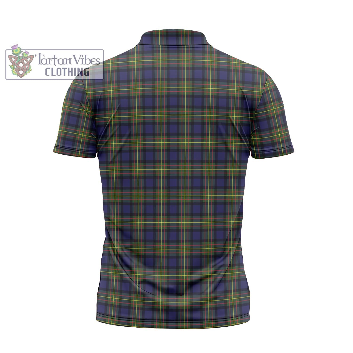 Tartan Vibes Clothing MacLaren Modern Tartan Zipper Polo Shirt with Family Crest