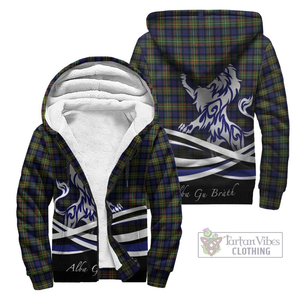 MacLaren Modern Tartan Sherpa Hoodie with Alba Gu Brath Regal Lion Emblem Unisex - Tartanvibesclothing Shop