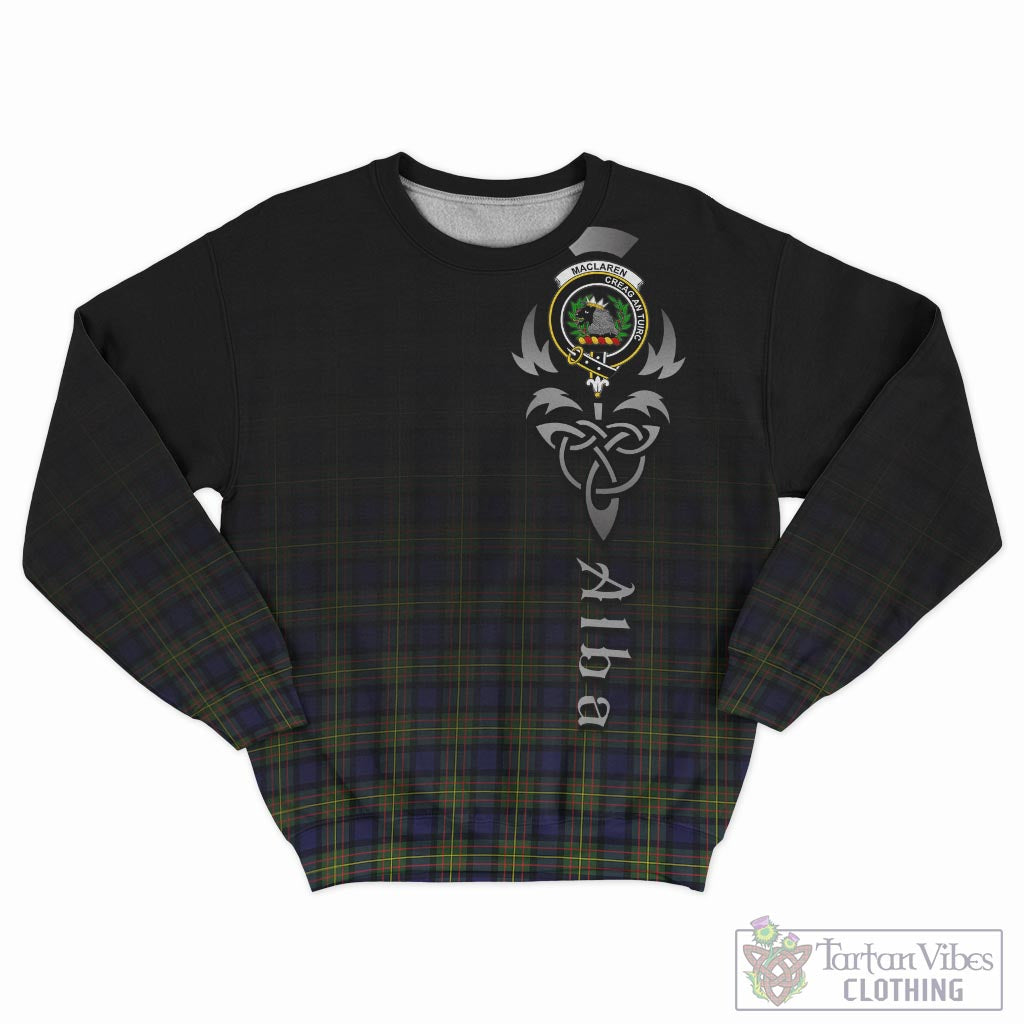 Tartan Vibes Clothing MacLaren Modern Tartan Sweatshirt Featuring Alba Gu Brath Family Crest Celtic Inspired