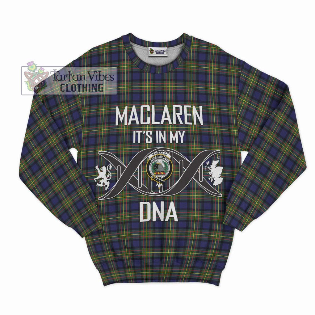 MacLaren Modern Tartan Sweatshirt with Family Crest DNA In Me Style - Tartanvibesclothing Shop