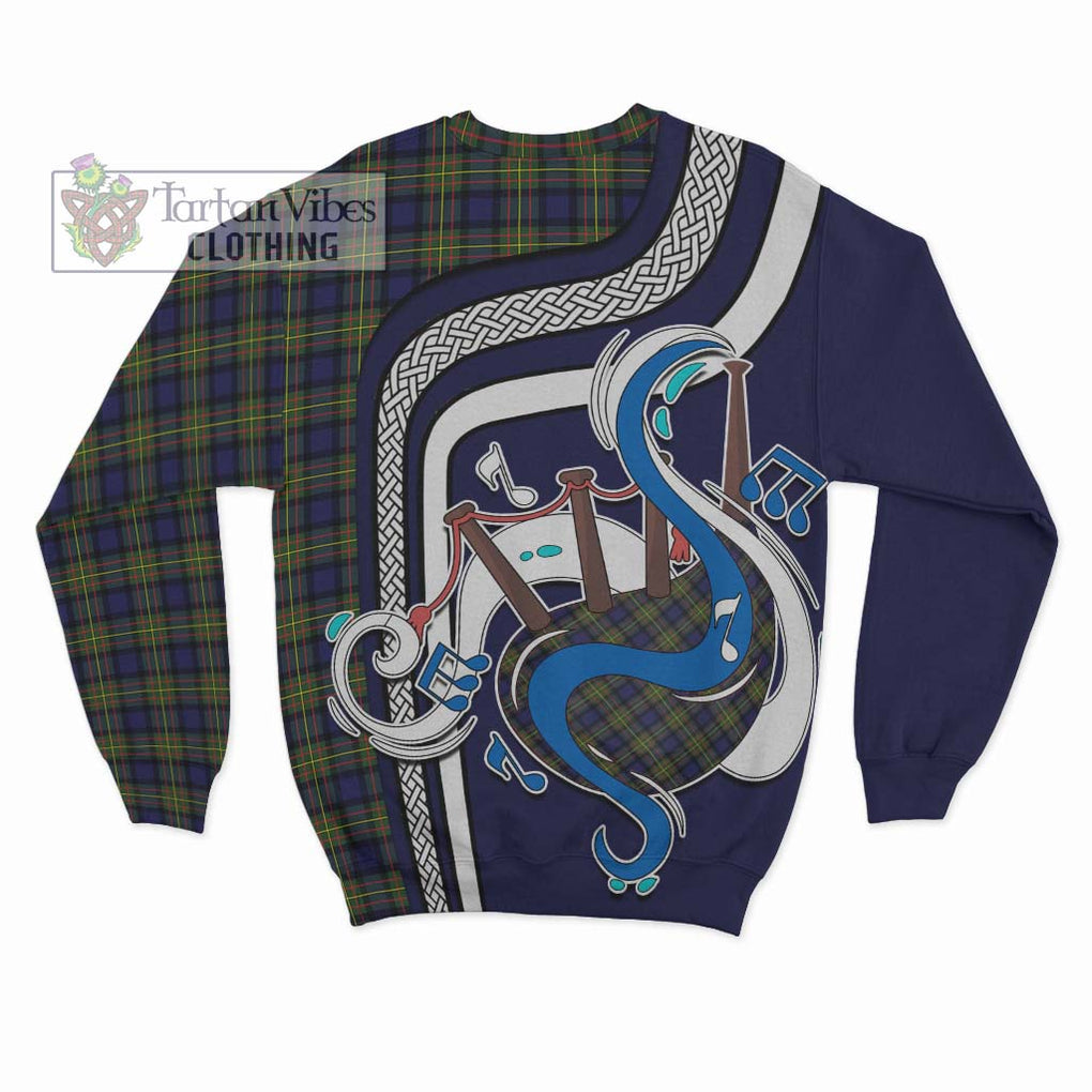 Tartan Vibes Clothing MacLaren Modern Tartan Sweatshirt with Epic Bagpipe Style