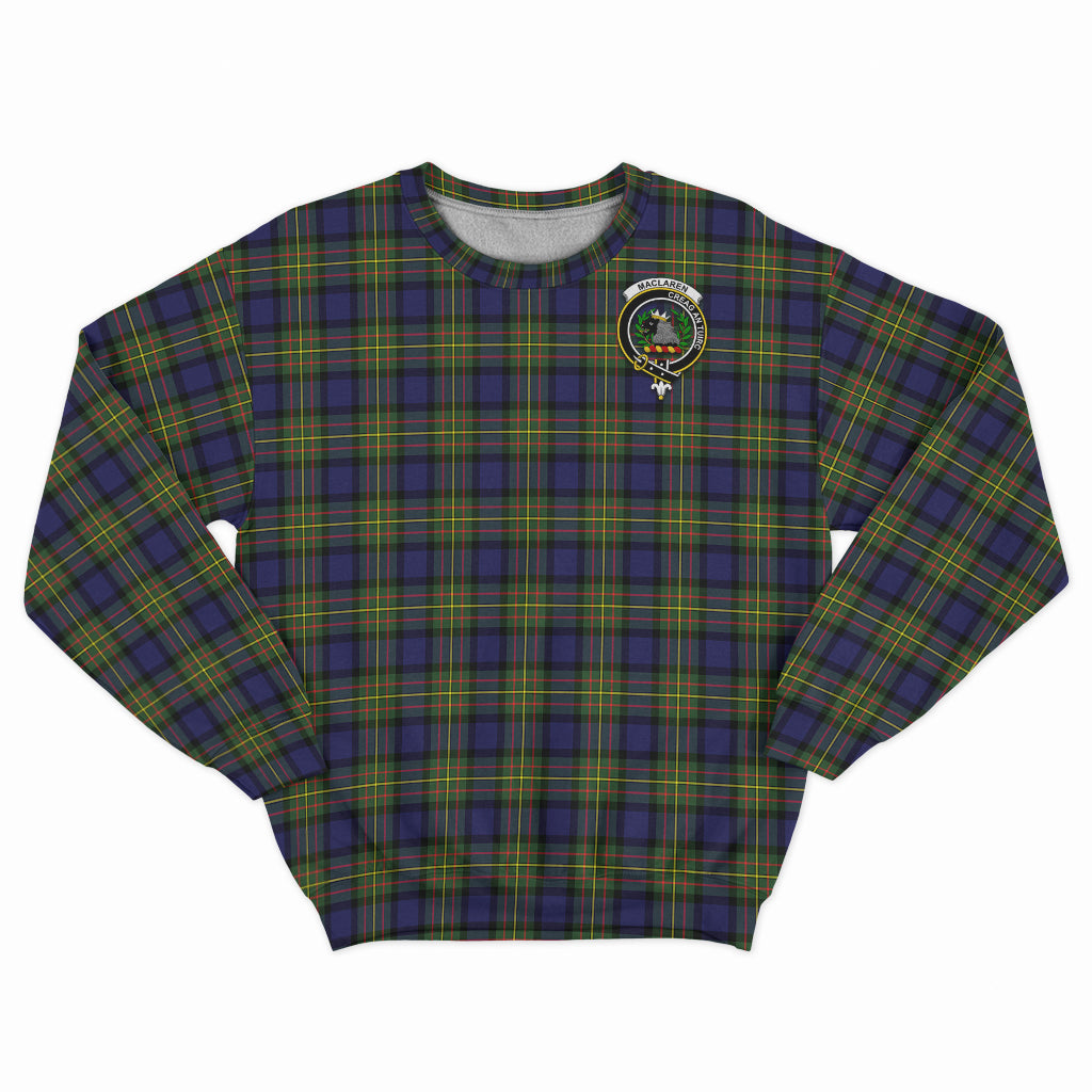 MacLaren Modern Tartan Sweatshirt with Family Crest - Tartan Vibes Clothing