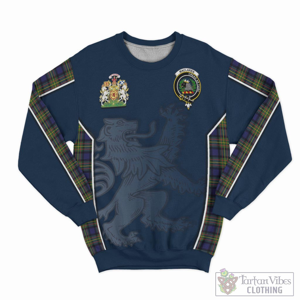 Tartan Vibes Clothing MacLaren Modern Tartan Sweater with Family Crest and Lion Rampant Vibes Sport Style