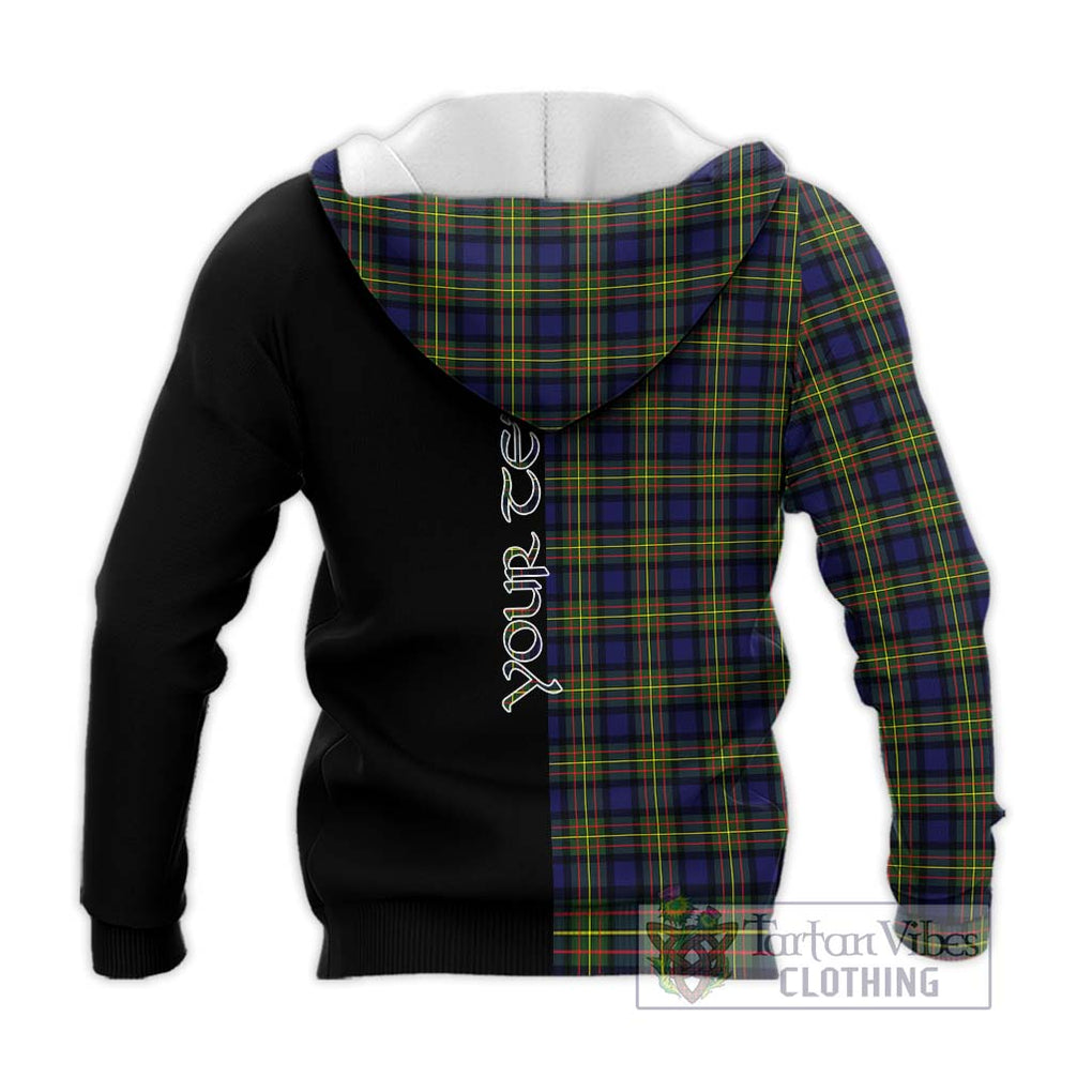 MacLaren Modern Tartan Knitted Hoodie with Family Crest and Half Of Me Style - Tartanvibesclothing Shop