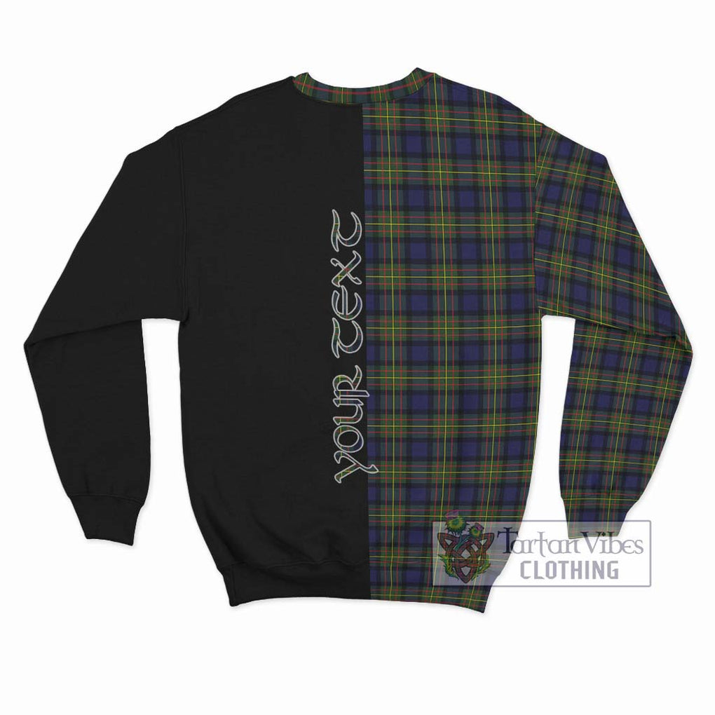 MacLaren Modern Tartan Sweatshirt with Family Crest and Half Of Me Style - Tartanvibesclothing Shop