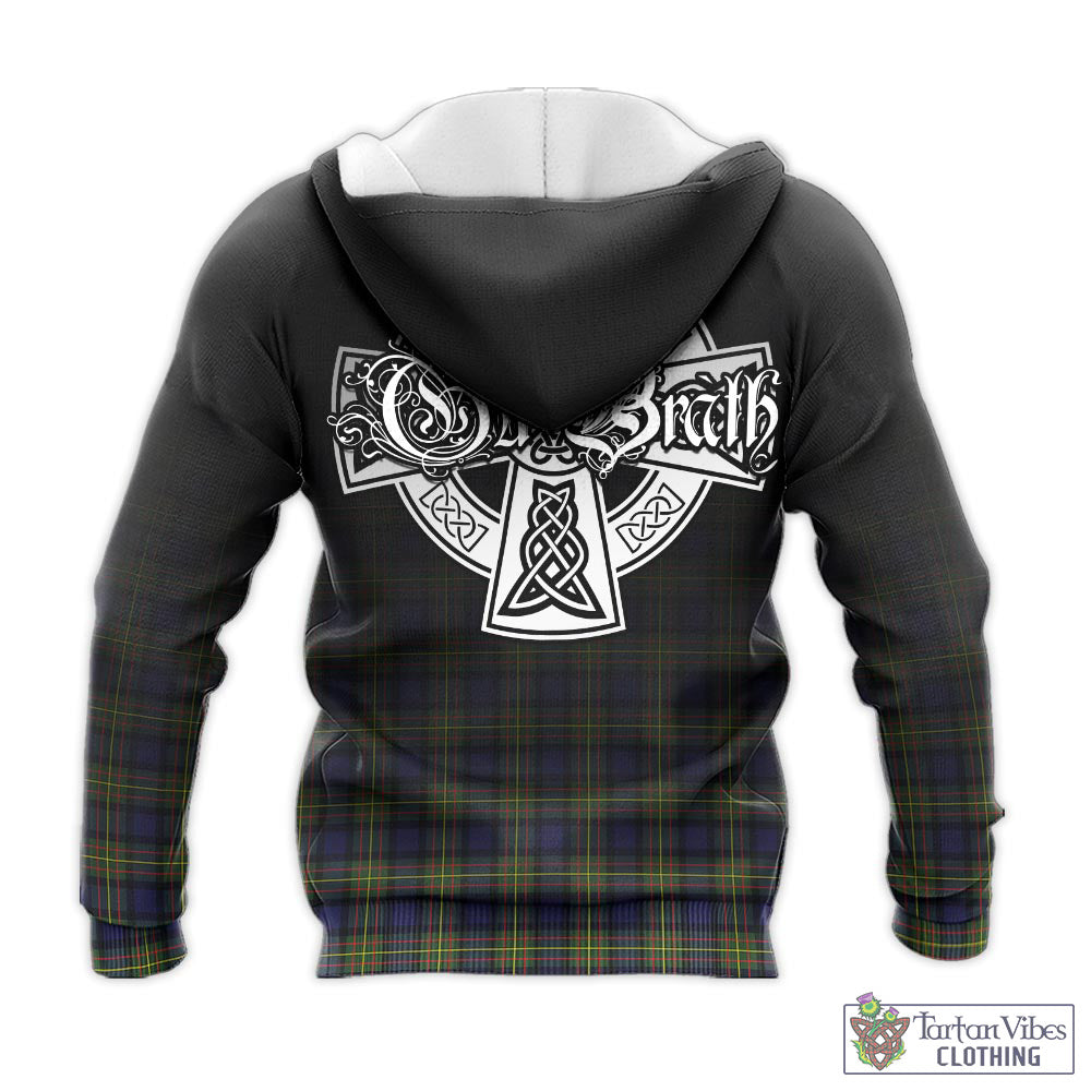 Tartan Vibes Clothing MacLaren Modern Tartan Knitted Hoodie Featuring Alba Gu Brath Family Crest Celtic Inspired