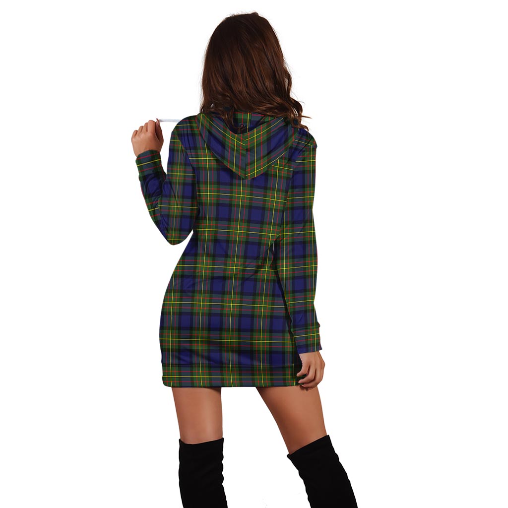 MacLaren Modern Tartan Hoodie Dress with Family Crest - Tartan Vibes Clothing