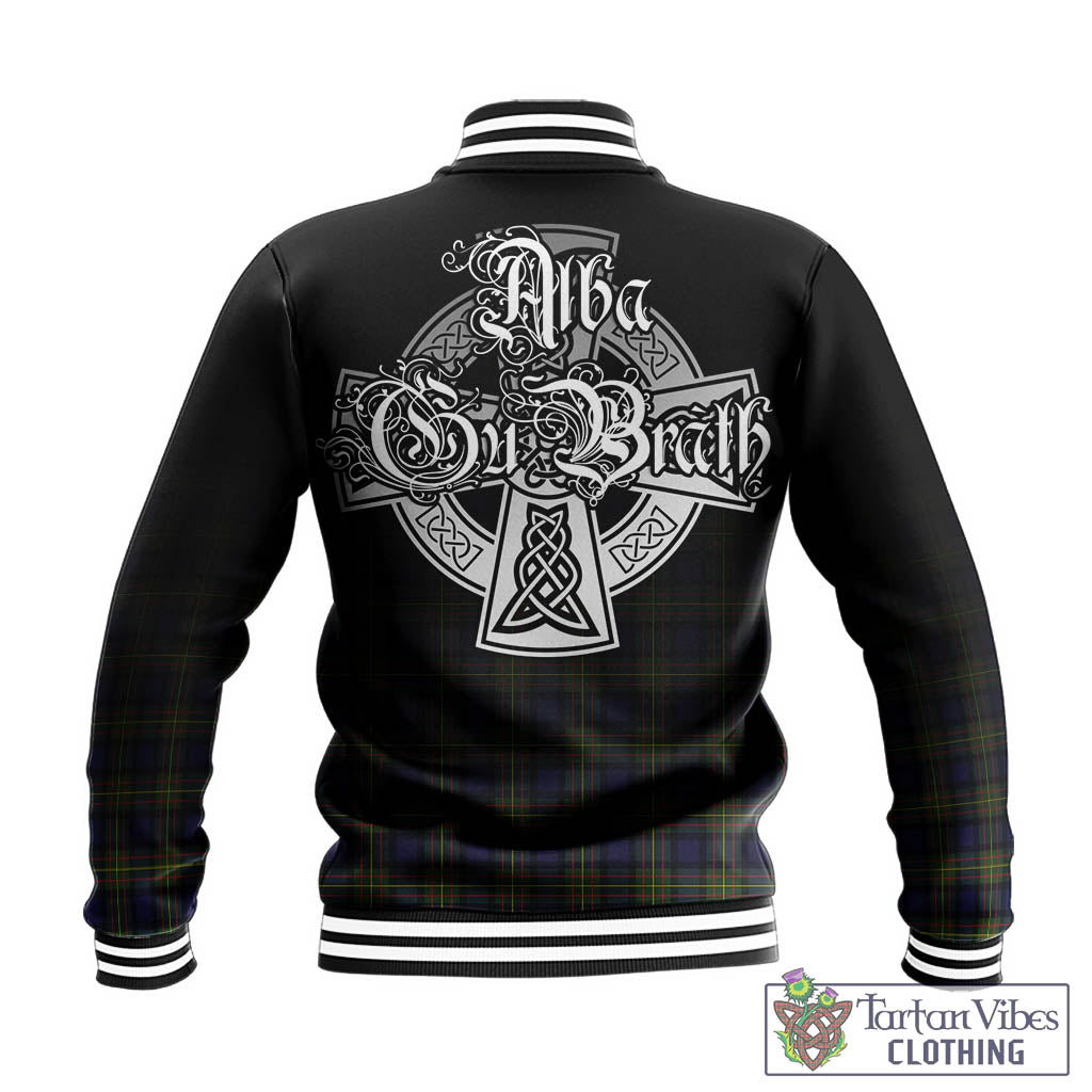 Tartan Vibes Clothing MacLaren Modern Tartan Baseball Jacket Featuring Alba Gu Brath Family Crest Celtic Inspired