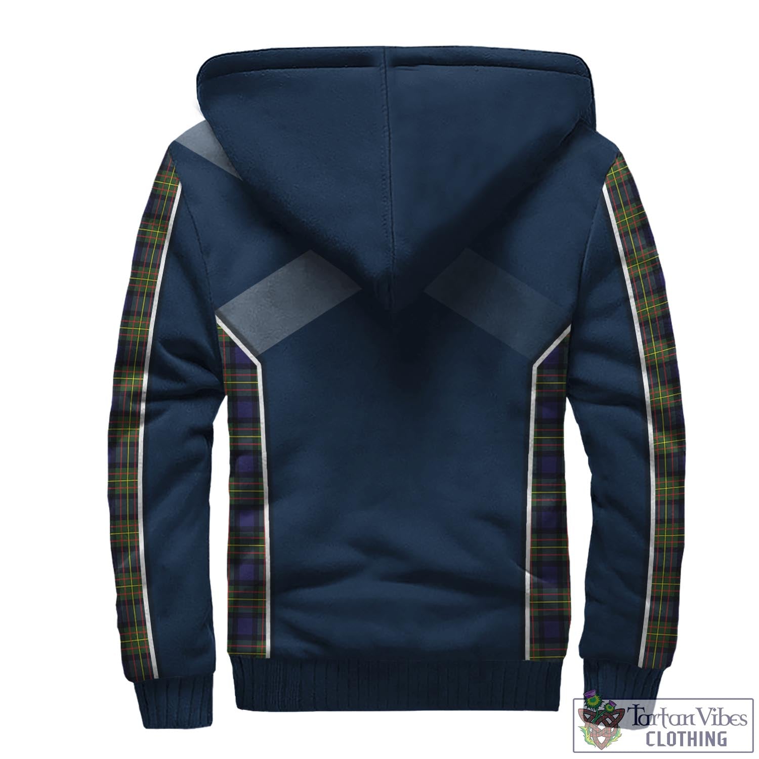 Tartan Vibes Clothing MacLaren Modern Tartan Sherpa Hoodie with Family Crest and Scottish Thistle Vibes Sport Style