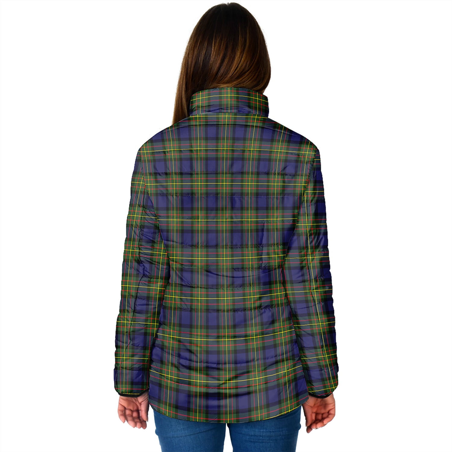 MacLaren Modern Tartan Padded Jacket with Family Crest - Tartan Vibes Clothing