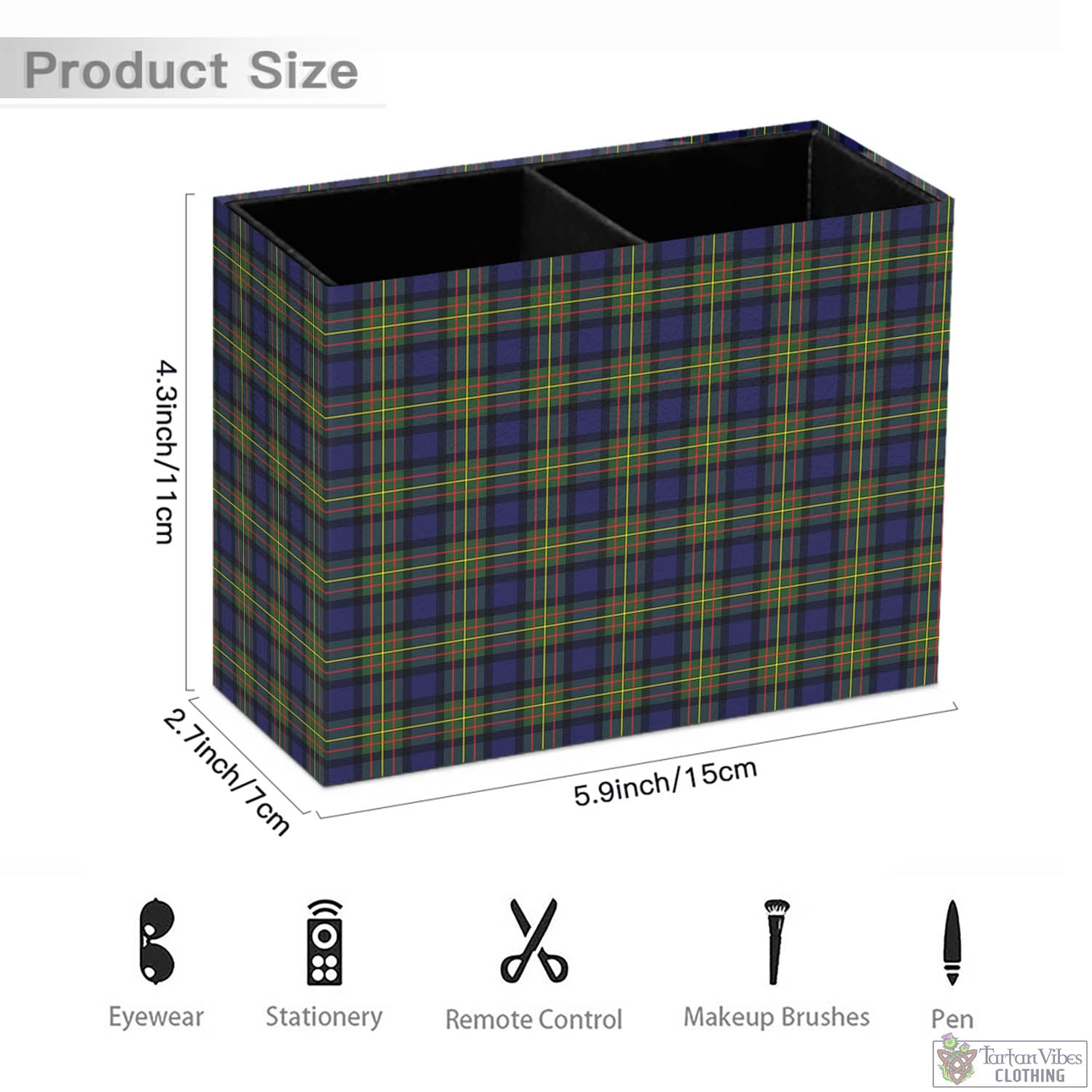 Tartan Vibes Clothing MacLaren Modern Tartan Pen Holder