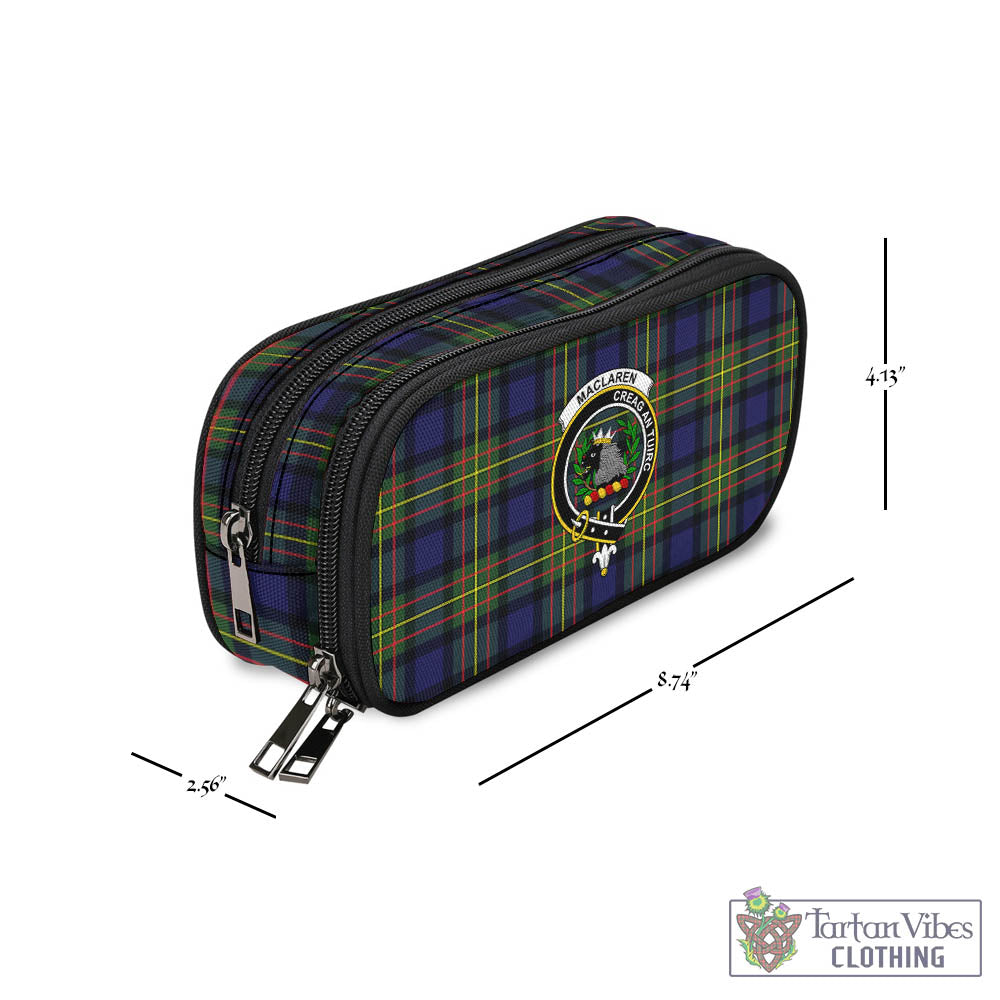 Tartan Vibes Clothing MacLaren Modern Tartan Pen and Pencil Case with Family Crest