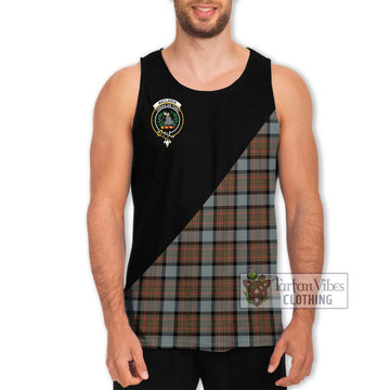 MacLaren Weathered Tartan Men's Tank Top with Family Crest and Military Logo Style