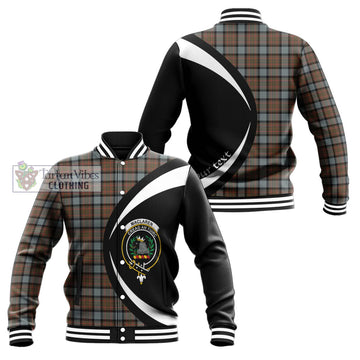 MacLaren Weathered Tartan Baseball Jacket with Family Crest Circle Style