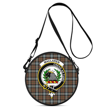 MacLaren Weathered Tartan Round Satchel Bags with Family Crest