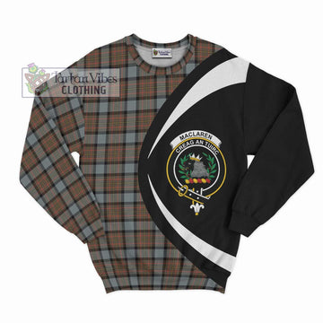 MacLaren Weathered Tartan Sweatshirt with Family Crest Circle Style