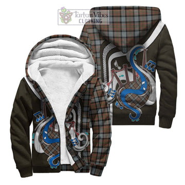 MacLaren Weathered Tartan Sherpa Hoodie with Epic Bagpipe Style